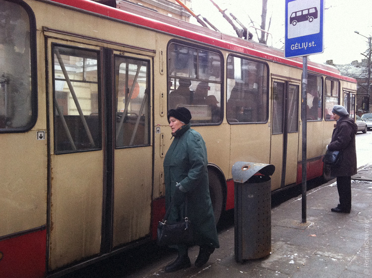 Старые троллейбусы в Вильнюсе